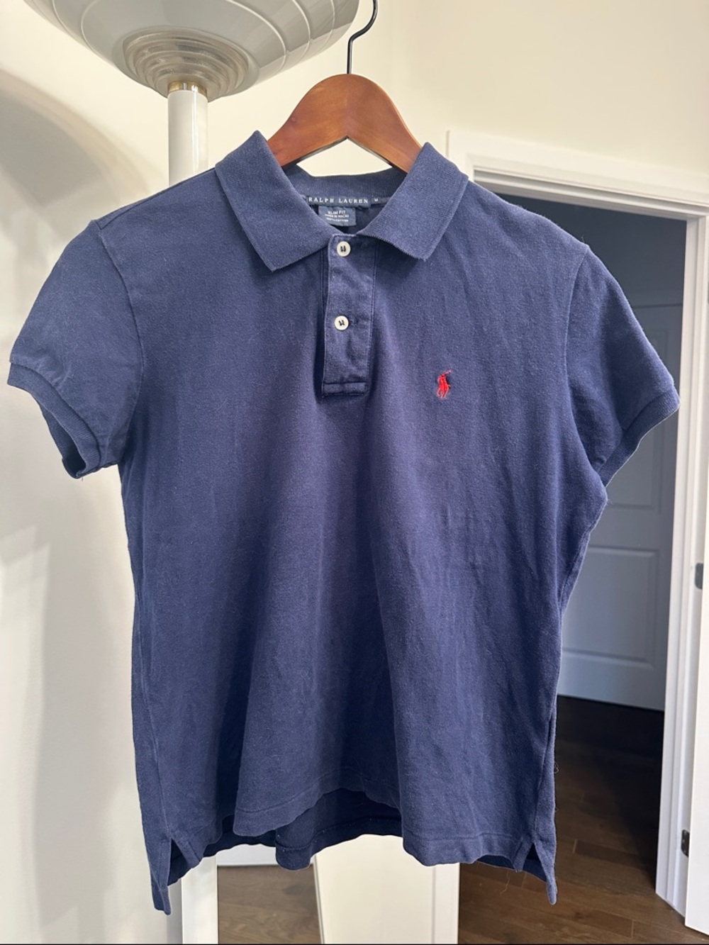 Ralph Lauren Navy Blue Polo Shirt short sleeves with red embroidery